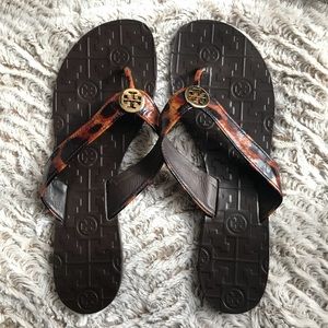 Tory Burch Leopard Thora Thong Flip Flop Sandal